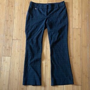 New York & Company Black Windowpane Flare Jeans